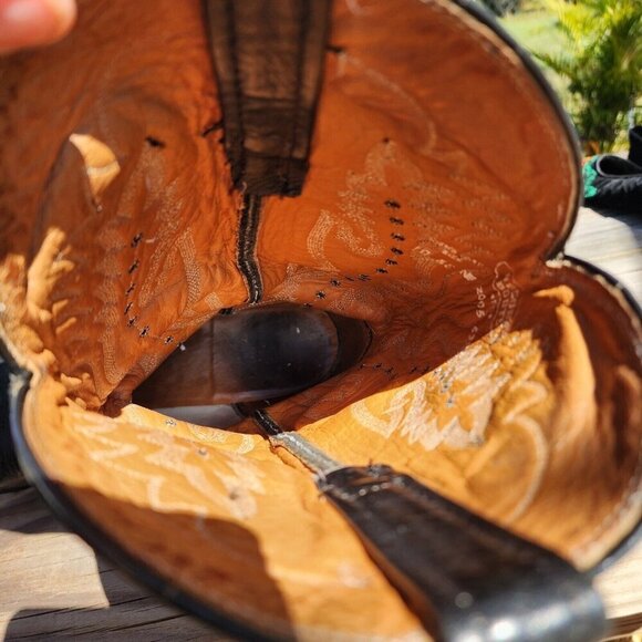 Nocona Imperial Calf Western Boots Men 10 EE Black Western Cowboy NB2005 FLAW - Picture 13 of 16